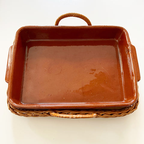 Casserole Dish in Basket
