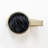 Vintage Black Fur Tie Clip