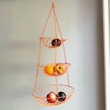 Vintage 3 Tier Orange Hanging Basket