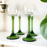 Set of 4 Emerald Stem Glasses