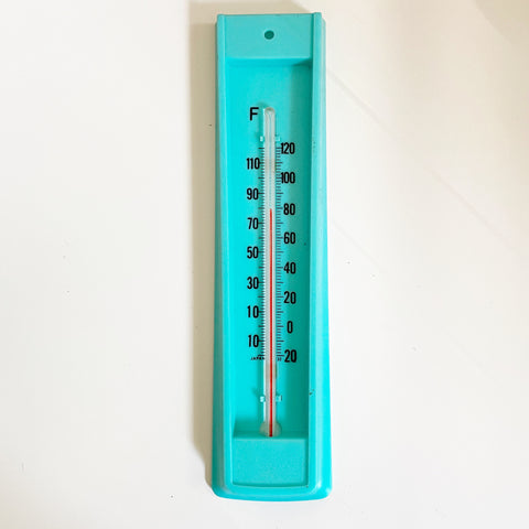 Vintage Outdoor Thermometer Turquoise