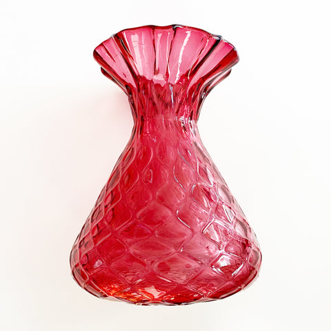 Raspberry Glass Vase
