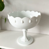 Milk Glass Pedestal Bowl
