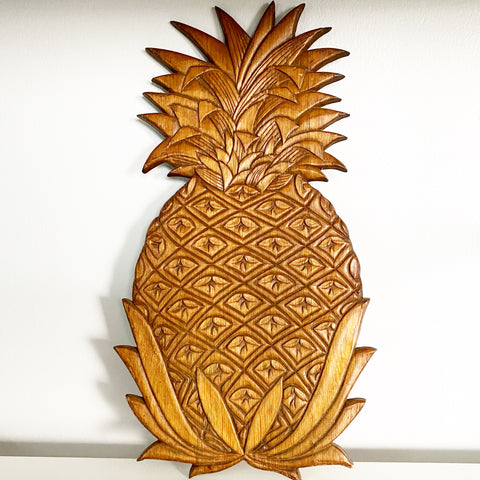 Carved Pineapple Wall Hanging