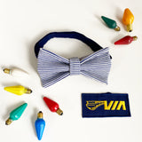 Vintage Via Rail Fabric Adult Bowtie