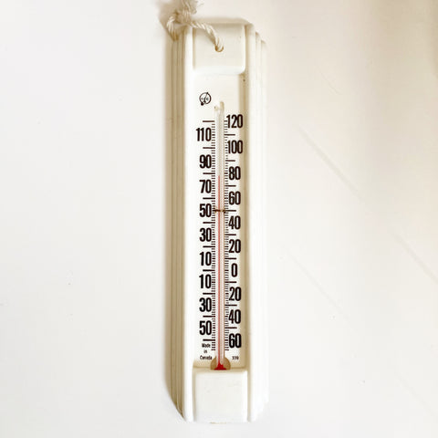Vintage Outdoor Thermometer White