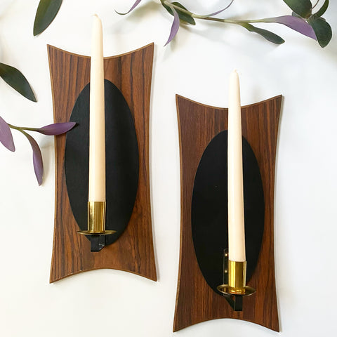 Set of Mid Century Candle Sconces