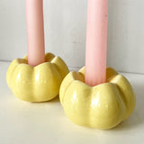 Yellow Flower Candlesticks