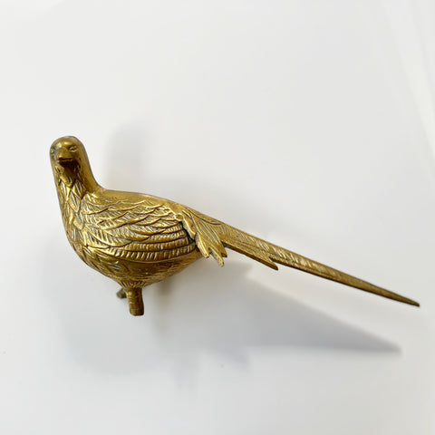 Mid Century Brass Pheasant