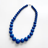 Blue Chunky Beaded Necklace