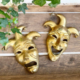 Comedy and Tragedy Large Brass Theatre Masks