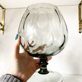 Smoky Fishbowl Glass