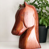 Hand Carved Wooden Horse Head
