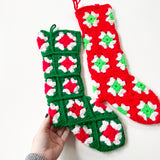 Pair of Vintage Crocheted Stockings