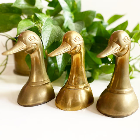 Trio of Brass Ducks