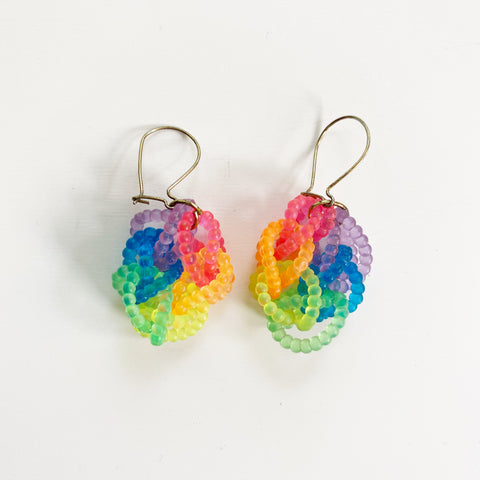Neon Rainbow Earrings