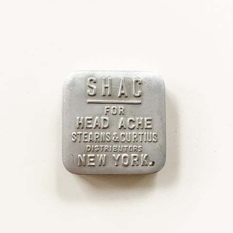 Early 1900s SHAC Medicine Postage Container