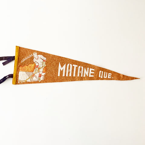 Vintage Pennant Matane Quebec