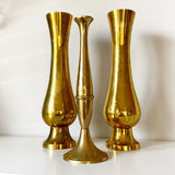 Set of 3 Brass Vases
