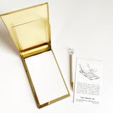 Brass Memo Pad with Pencil
