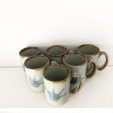 Set of 6 Ken Edwards El Palomar Pottery Mugs