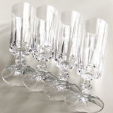Set of 4 Vintage Crystal Champagne Flutes