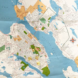 Esso Atlantic Provinces Map w Reverse Halifax/Dartmouth Map 1970