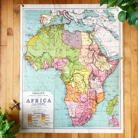 1960s Classroom Map of Africa