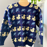 Wallis Scotland Duck and Umbrella Wool Sweater