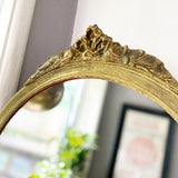 Round Vintage Gold Mirror