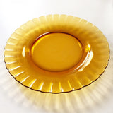 Set of 6 Amber Glass 9” Plates