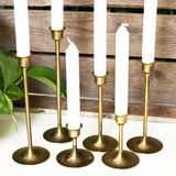 Set of 6 Brass Candlesticks